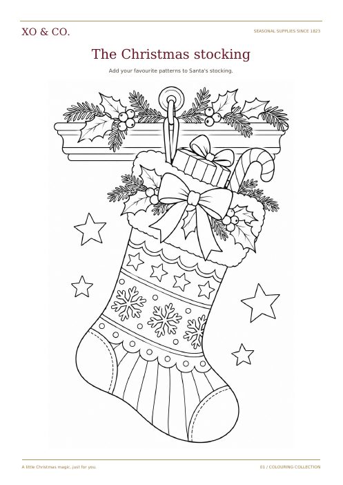 Christmas colouring pages
